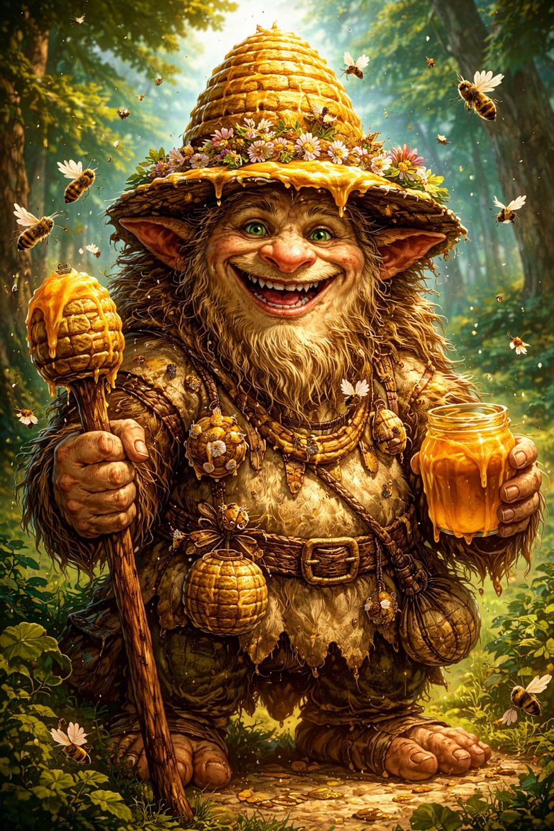 The Honey Troll watches quietly